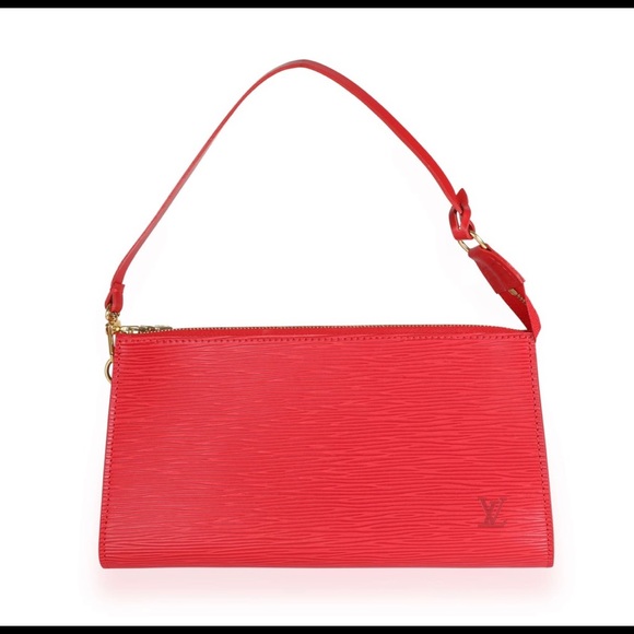 Authentic Louis Vuitton Red Epi Pouchette - Picture 8 of 11
